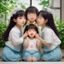 用户小鱼妈妈头像，扎马尾辫的年轻妈妈